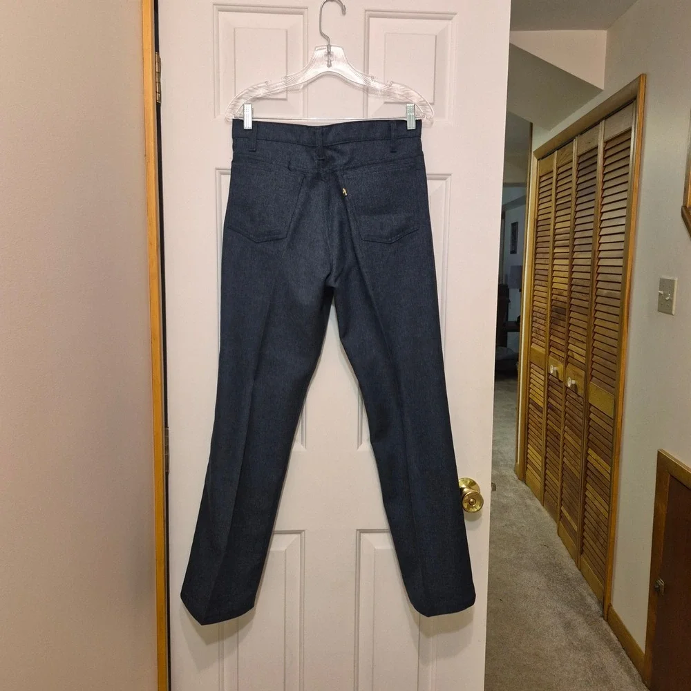 Vintage Levis 517 Sta-Prest Action Slacks Mens 32x29 Blue Gold Tab Made in USA